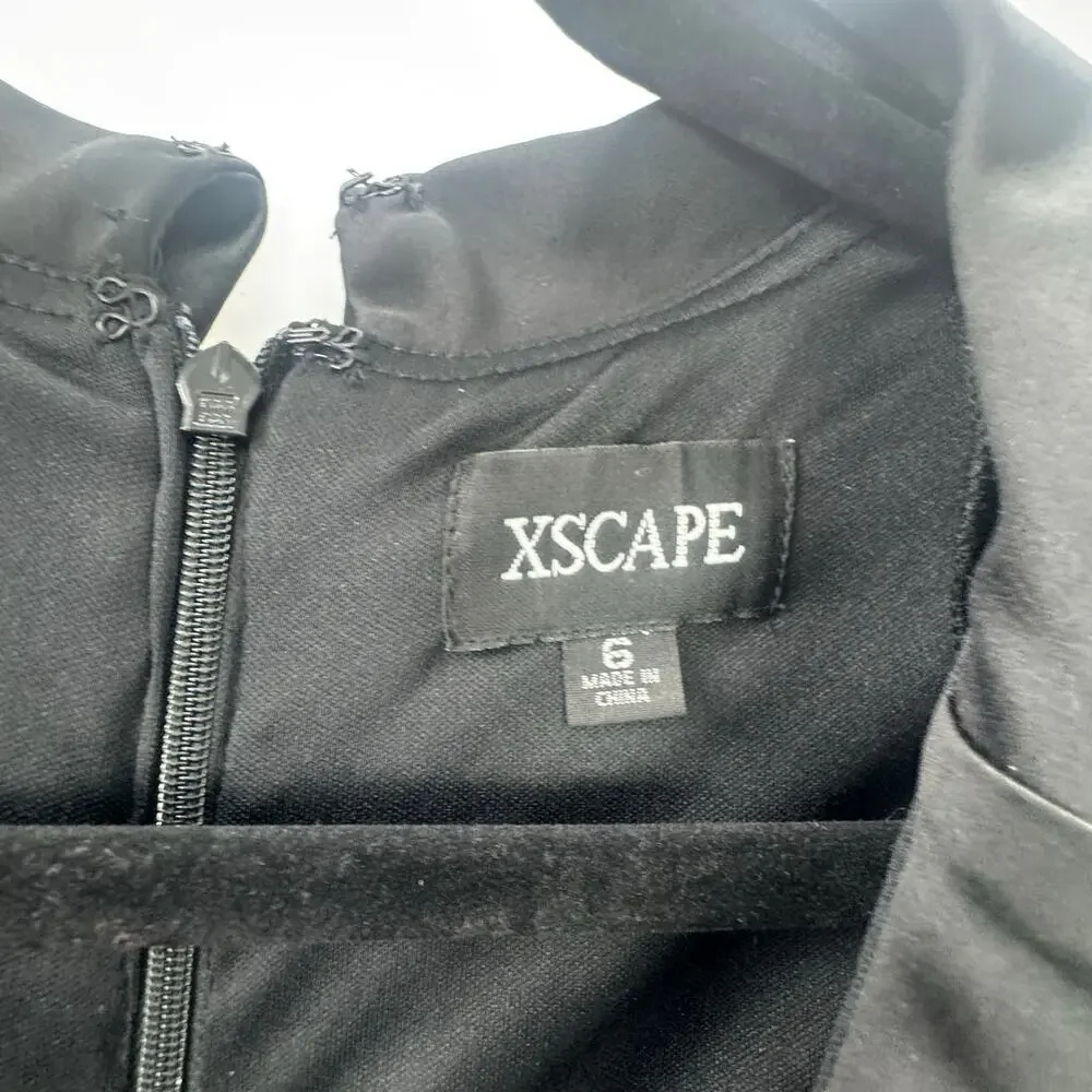 Xscape Women's Evening Sequin Long Sleeve Tux Ballgown Black Size 6 NWT - Picture 11 of 12